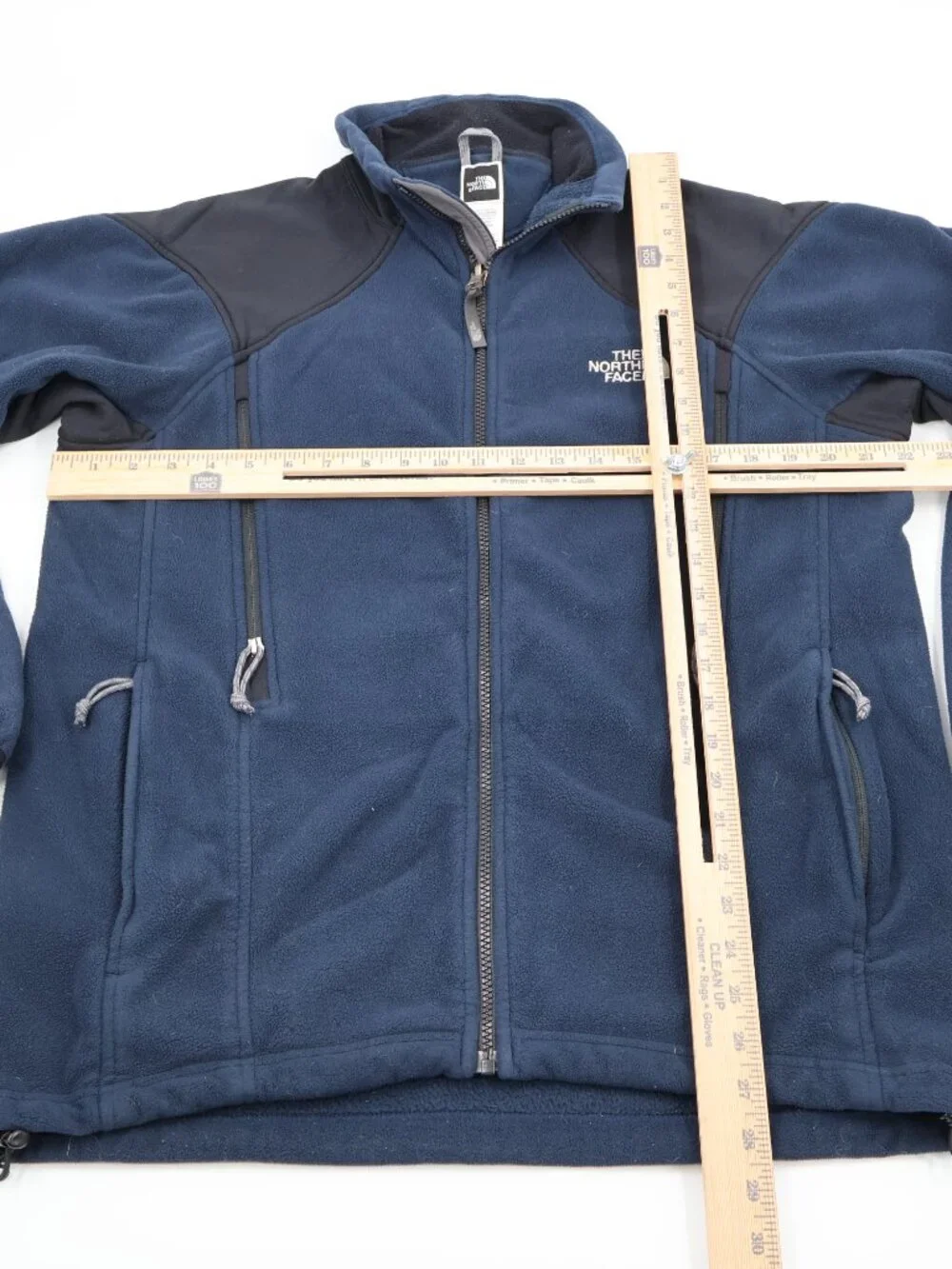 The North Face Fleece Jacket Mens M Navy Blue Polartec Full Zip Denali Style‎